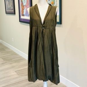 Chalet Olive Green Duster - Size Small